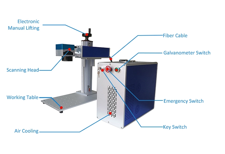 MRJ-лазерен лазерен принтер с ниска цена и лазерна машина за гравиране на метал