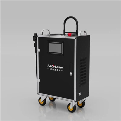 Куфар 300 вата импулсна машина за лазерно почистване с лазерна вълна за почистване на стени на открито